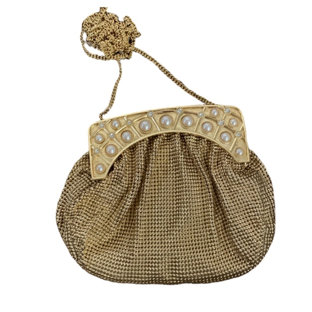 Vintage Davis and Whiting Gold Handbag